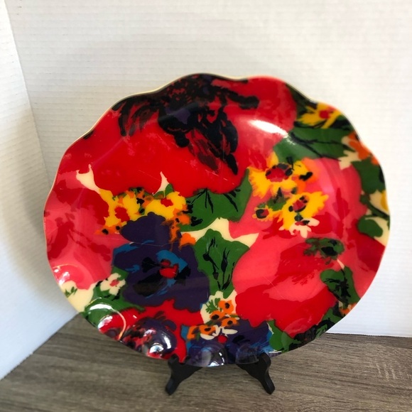 Vtg Floral Print Fabric Platter - Picture 2 of 11